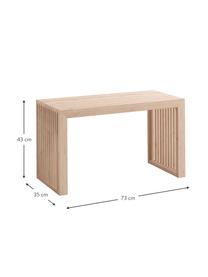 Sitzbank Rib aus Bambusholz, Bambus, Bambus, B 73 x H 43 cm