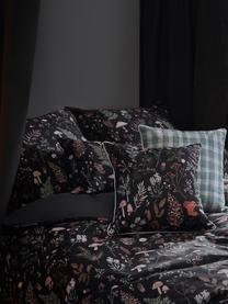 Housse de coussin 45x45 réversible Candice Gray, 100 % coton, certifié GOTS, Multicolore, larg. 45 x long. 45 cm