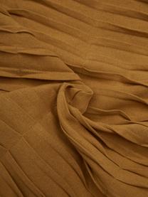 Poduszka z bawełny z wypełnieniem Pleated, 100% bawełna, Musztardowy, S 45 x D 45 cm