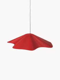 Lámpara de techo grande Skirt, Pantalla: acero con pintura en polv, Cable: cubierto en tela, Rojo, Ø 60 x Al 14 cm