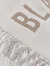 Federa arredo in cotone riciclato con nappe Bla Bla, 100% cotone certificato GRS, Beige, Larg. 30 x Lung. 60 cm