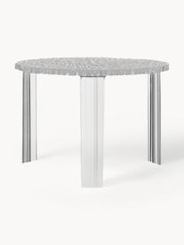 Kulatý interiérový/exteriérový konferenční stolek T-Table, V 36 cm, Akrylátové sklo, Transparentní, Ø 50 cm