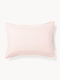 Funda de almohada de percal lavado Debbie, Rosa claro, An 45 x L 110 cm