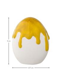 Figura decorativa Lalla, Gres, Blanco, amarillo, Ø 7 x Al 9 cm