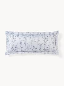 Funda de almohada de satén estampado Hurley, Azul claro, azul, An 45 x L 110 cm