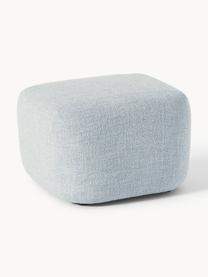 Pouf en bouclé Wolke, Bouclé bleu ciel, larg. 64 x haut. 41 cm