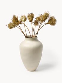 Handgefertigte Vase Latona, H 30 cm, Steingut, Cremeweiss, Ø 21 x H 30 cm