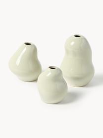 Vases en grès Madhuri, 3 élém., Grès cérame, Blanc cassé, Lot de différentes tailles