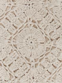 Federa arredo all'uncinetto in cotone Brielle, 100% cotone, Bianco crema, Larg. 45 x Lung. 45 cm