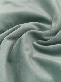 Fluwelen kussenhoes Marilyn met franjes, Bekleding: fluweel (100% polyester), Franjes: 100% viscose, Groen, B 45 x L 45 cm