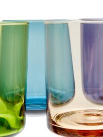Verres à eau soufflés bouche Diseguale, 6 élém., Verre, soufflé bouche, Multicolore, Ø 8 x haut. 10 cm, 200 ml