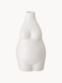 Vase design en grès Elora, Grès cérame, Blanc, larg. 10 x haut. 18 cm