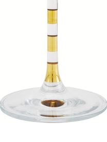 Champagnerschalen Deco mit Goldverzierungen, 8er-Set, Glas, Transparent, Goldfarben, Ø 11 x H 17 cm