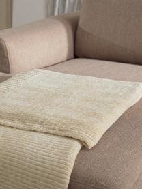 Weiche Chenille-Decke Beckett in Cremeweiss, 100% Polyester, Cremeweiss, B 130 x L 170 cm