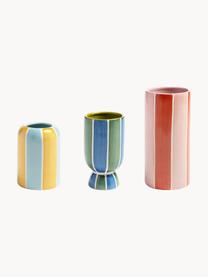 Vases Ligne, 3 élém., Grès cérame, Multicolore, Lot de différentes tailles