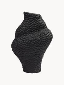 Design-Vase Isla in organischer Form, H 32 cm, Keramik, Schwarz, B 22 x H 32 cm