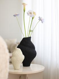 Vase design de forme organique Isla, haut. 32 cm, Céramique, Noir, larg. 22 x prof. 32 cm