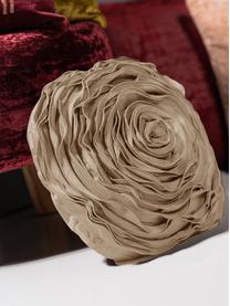 Coussin rond forme de rose Bella, Beige