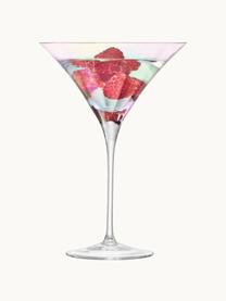 Copas martini de vidrio soplado artesananalmente Pearl Perlmuttglanz, 2 uds., Vidrio, Transparente iridiscente, Ø 14 x Al 20 cm, 300 ml