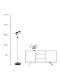 Dimbare LED leeslamp Marghera, Lampenkap: gecoat staal, Diffuser: kunststof, Zwart, B 31 cm x H 169 cm