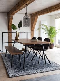 Table design à lignes de bois naturel Alagon, différentes tailles, Noyer, larg. 160 x prof. 90 cm