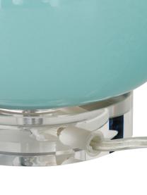 Lampe à poser en céramique bleue Brittany, Blanc, turquoise, Ø 28 x haut. 48 cm