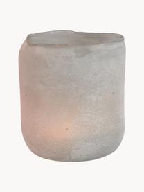 Svietnik na čajovú sviečku s matným povrchom Halde, Sklo, Svetlosivá, biela, Ø 11 x V 12 cm