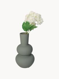 Design-Vase Eathan, H 20 cm, Steingut, Grau, Ø 11 x H 20 cm