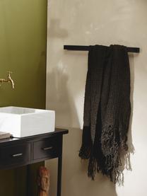 Porte-serviette Sotra, Métal, enduit, Noir, larg. 66 x haut. 4 cm