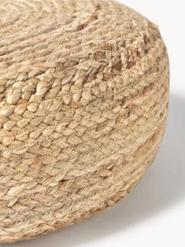 Pouf en jute artisanal Bono, Beige, Ø 58 x haut. 21 cm