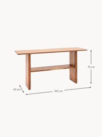 Wandtafel Borden van acaciahout, Acaciahout, Acaciahout, B 160 x H 75 cm