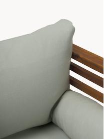 Sillón para exterior Bo, Tapizado: poliéster (resistente a l, Estructura: madera de acacia maciza a, Madera oscura, gris, An 72 x Al 64 cm