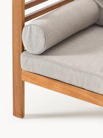 Sillón para exterior Bo, Tapizado: poliéster (resistente a l, Estructura: madera de acacia maciza a, Tejido gris, madera de acacia, An 72 x Al 64 cm