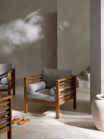 Tuin loungefauteuil Bo, Frame: massief geolied acaciahou, Geweven stof grijs, acaciahout, B 72 x H 64 cm