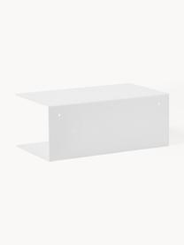 Tables de chevet murales en métal Neptun, 2 pièces, Métal, revêtement par poudre, Blanc, larg. 35 x haut. 14 cm