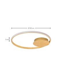 Dimmbare LED-Deckenleuchte Fuline, Lampenschirm: Metall, Baldachin: Metall, Diffusorscheibe: Acryl, Goldfarben, Ø 50 x H 5 cm