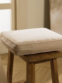 Cuscino sedia alto in cotone beige Zoey, Rivestimento: 100% cotone, Beige, Larg. 40 x Lung. 40 cm