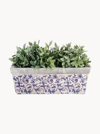 XL plantenpot Adela van keramiek, Keramiek, Blauw, gebroken wit, B 40 x H 15 cm