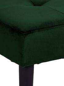 Tabouret en velours vert foncé Glory, Velours vert foncé, larg. 50 x haut. 45 cm