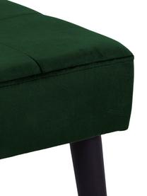 Tabouret en velours vert foncé Glory, Velours vert foncé, larg. 50 x haut. 45 cm