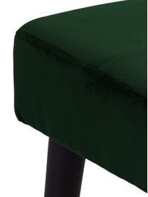 Tabouret en velours vert foncé Glory, Velours vert foncé, larg. 50 x haut. 45 cm