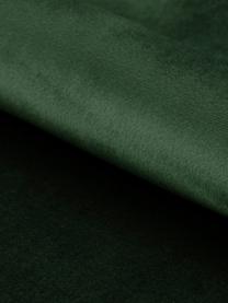 Fluwelen poef Glory in donkergroen, Bekleding: 100% polyester fluweel, Poten: gepoedercoat metaal, Fluweel donkergroen, B 50 x H 45 cm