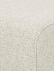 Hocker Archie mit Wollbezug und Holz-Füßen, Bezug: 100% Wolle, Gestell: Kiefernholz, FSC-zertifiz, Beine: Massives Eichenholz, FSC-, Webstoff Hellbeige, B 87 x H 45 cm