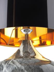 Tischlampe Mamo in Marmoroptik, Lampenschirm: Kunststoff, Schwarz, Grau, Marmoroptik, Ø 31 x H 38 cm