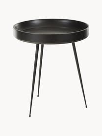 Mesa auxiliar Bol Table, Tablero: madera de mango, teñida y, Patas: acero, pintura en polvo, Negro, Ø 46 x Al 52 cm