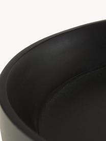 Tavolino rotondo in legno di mango Bowl, Piano del tavolo: legno di mango laccato, Gambe: acciaio verniciato a polv, Legno di mango laccato nero, Ø 46 x Alt. 52 cm