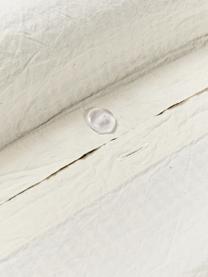 Taie d'oreiller en tissu gaufré Clemente, Noir, blanc cassé, larg. 50 x long. 70 cm