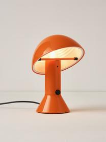 Malá stolní lampa s nastavitelným stínidlem Elmetto, Lakovaná umělá hmota, Oranžová, Ø 22 cm, V 28 cm