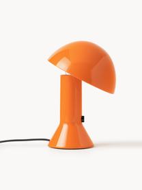 Kleine tafellamp Elmetto met verstelbare lampenkap, Kunststof, gelakt, Oranje, Ø 22 x H 28 cm