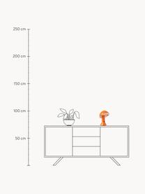 Lámpara de mesa pequeña orientable Elmetto, Plástico pintado, Naranja, Ø 22 x Al 28 cm